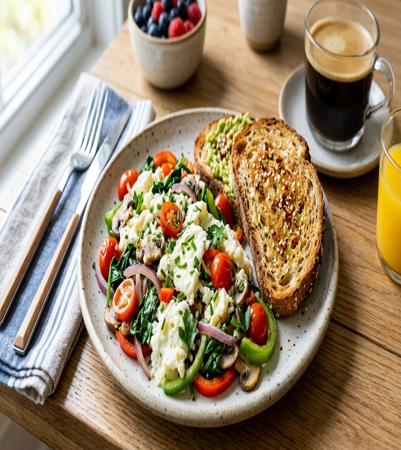 Whites with Veg Toast