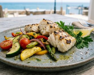 Grilled Fish and Vegetables
