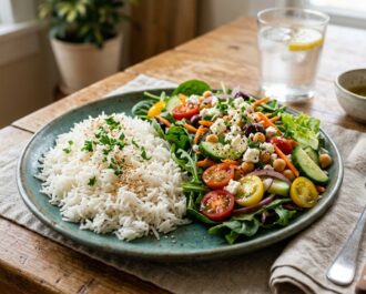 Rice With Salad