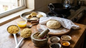 Preparation of Dal Kachori
