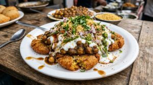 Assemble Aloo Tikki Chaat