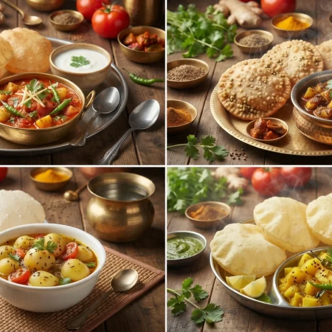 Variations of Puri Bhaji