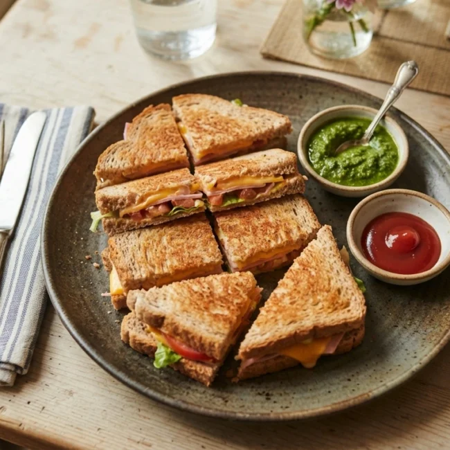 Serve Masala Sandwich